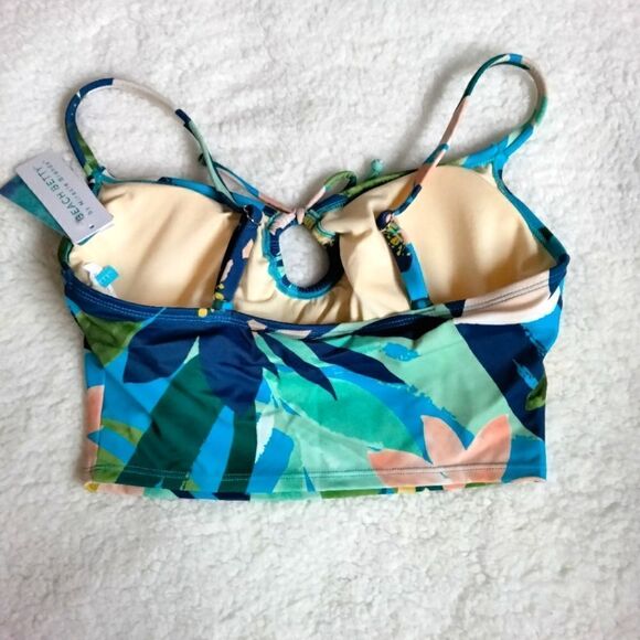 NWT Slimming Swim Crop Top Sz Small - Picture 4 of 6